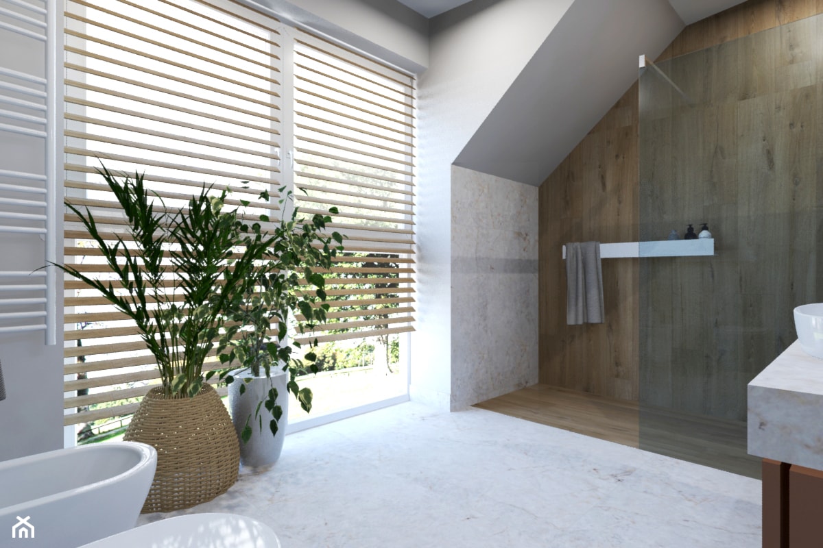Duża łazienka z oknem - zdjęcie od Architekt Wnętrz Patrycja Wojtaś - Homebook