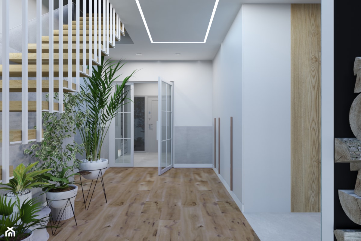 Projekt korytarza w domu jednorodzinnym w Bielsku-Białej - zdjęcie od Architekt Wnętrz Patrycja Wojtaś - Homebook