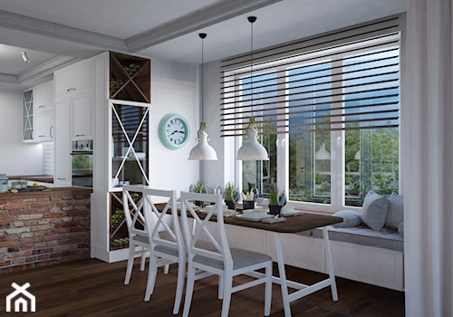Dom w Czechowicach Dziedzicach - Średnia biała jadalnia jako osobne pomieszczenie, styl skandynawski - zdjęcie od Architekt Wnętrz Patrycja Wojtaś
