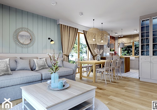 Projekt salonu w domu jednorodzinnym - zdjęcie od Architekt Wnętrz Patrycja Wojtaś