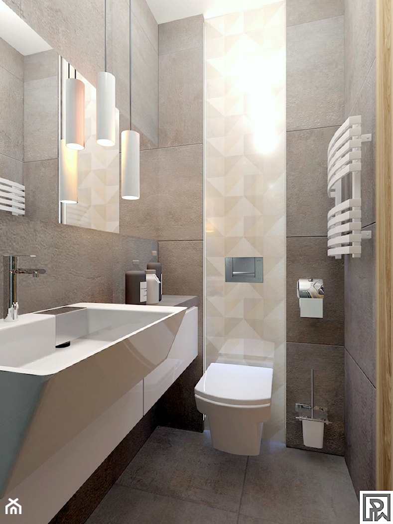 Projekt małej łazienki w Bielsku-Białej - zdjęcie od Architekt Wnętrz Patrycja Wojtaś - Homebook