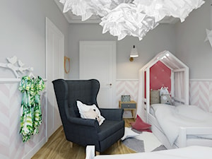Projekt pokoju - sypialnia córek z garderobą. - zdjęcie od Architekt Wnętrz Patrycja Wojtaś