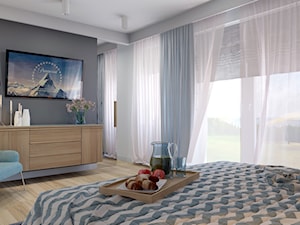 Dom pod Szyndzielnią - Średnia szara sypialnia, styl skandynawski - zdjęcie od Architekt Wnętrz Patrycja Wojtaś