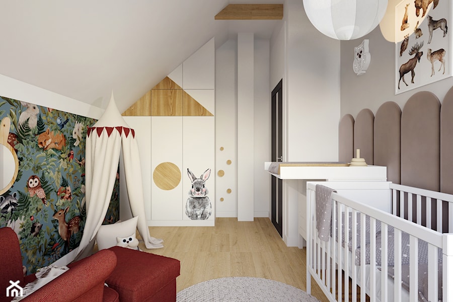 Projekt domu jednorodzinnego w Krakowie - Pokój dziecka, styl skandynawski - zdjęcie od Architekt Wnętrz Patrycja Wojtaś
