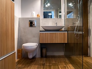 Skandi industrial - Mała bez okna łazienka, styl skandynawski - zdjęcie od Alicja Laskowska