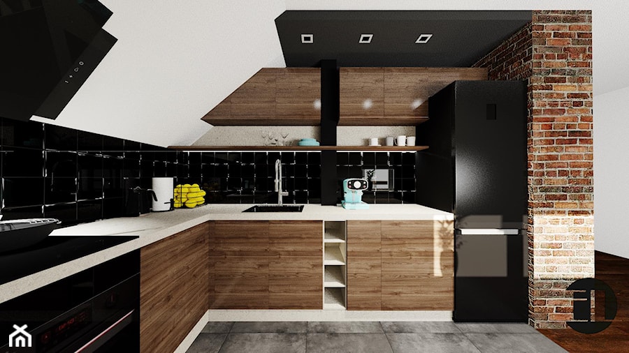 Kuchnia na poddaszu - zdjęcie od Ewelina Loręcka Interior Design