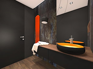 Mała, ciemna łazienka - zdjęcie od Ewelina Loręcka Interior Design