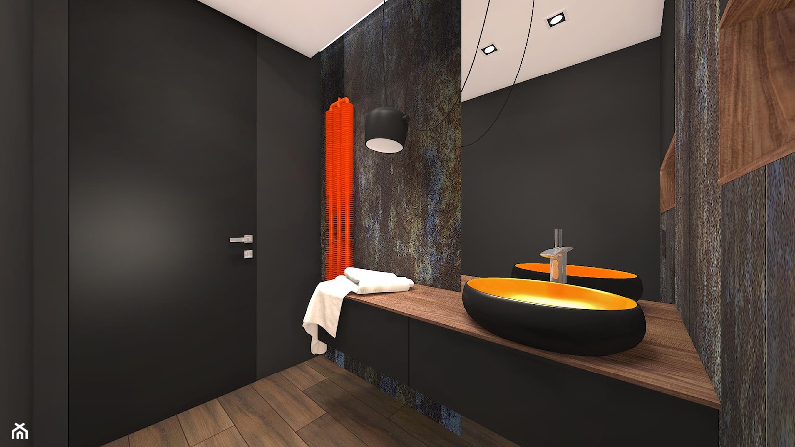 Mała, ciemna łazienka - zdjęcie od Ewelina Loręcka Interior Design - Homebook