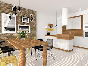 Projekt kuchni, jadalni i salonu - Kuchnia, styl skandynawski - zdjęcie od Cube