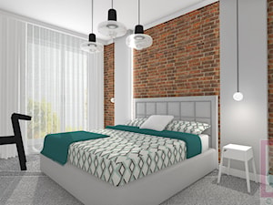 Mieszkanie dwupoziomowe - Katowice - Średnia biała sypialnia, styl skandynawski - zdjęcie od Cube