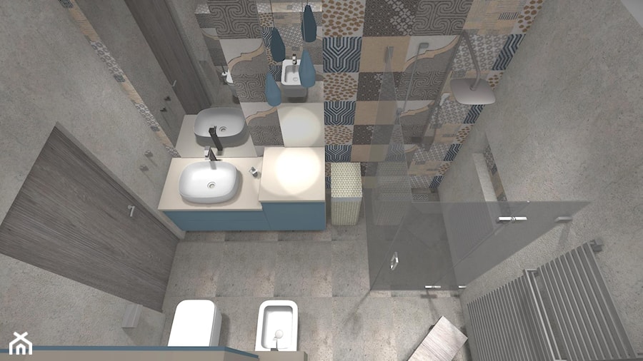 Projekt łazienki, Sosnowa - Łazienka, styl skandynawski - zdjęcie od Cube