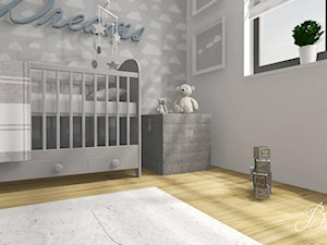 Popielaty pokój dla najmłodszych - zdjęcie od Baczewska INTERIORS