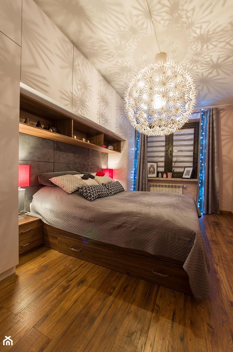 Mieszkanie Siedlce - Duża beżowa sypialnia, styl nowoczesny - zdjęcie od zaneta-jastrzebska