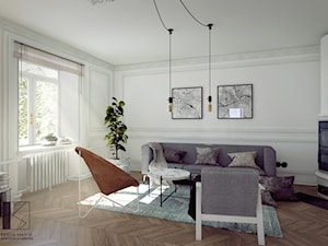 Mieszkanie w kamienicy, Katowice - Salon, styl nowoczesny - zdjęcie od Pracownia Projektowa Kamila Szemik