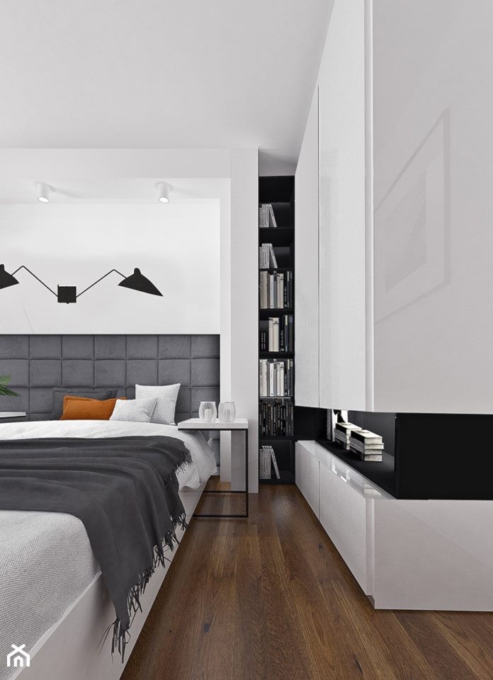 mieszkanie w kamienicy - Mała biała sypialnia, styl tradycyjny - zdjęcie od Sylwia Bartkiewicz Pracownia architektury wnętrz