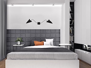 mieszkanie w kamienicy - Mała biała czarna sypialnia, styl tradycyjny - zdjęcie od Sylwia Bartkiewicz Pracownia architektury wnętrz