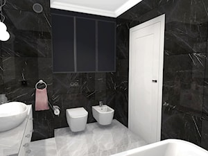 Łazienka czarno biała - zdjęcie od KREOSTUDIO