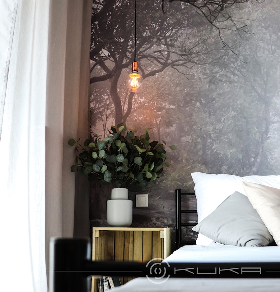 SOHO - Mała szara sypialnia, styl industrialny - zdjęcie od KUKA Concept