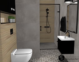 Wąska łazienka - 3,5 m2 - zdjęcie od PRACOWNIA Szumacher - Homebook
