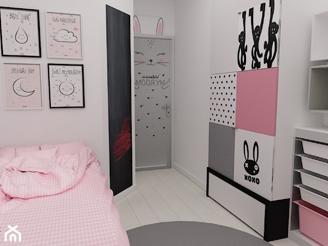 Biało-różowy pokój dziewczynki