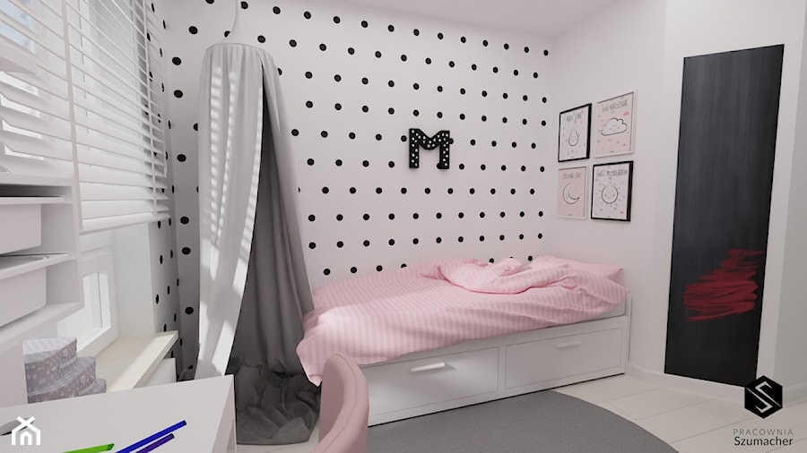 Biało-różowy pokój dziewczynki - zdjęcie od PRACOWNIA Szumacher
