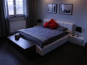 Dom w Warszawie. - Średnia szara sypialnia, styl nowoczesny - zdjęcie od Architects Van Malko