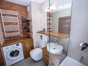 #BJN_2014 r - Średnia z pralką / suszarką łazienka, styl rustykalny - zdjęcie od Och-Ach_Concept