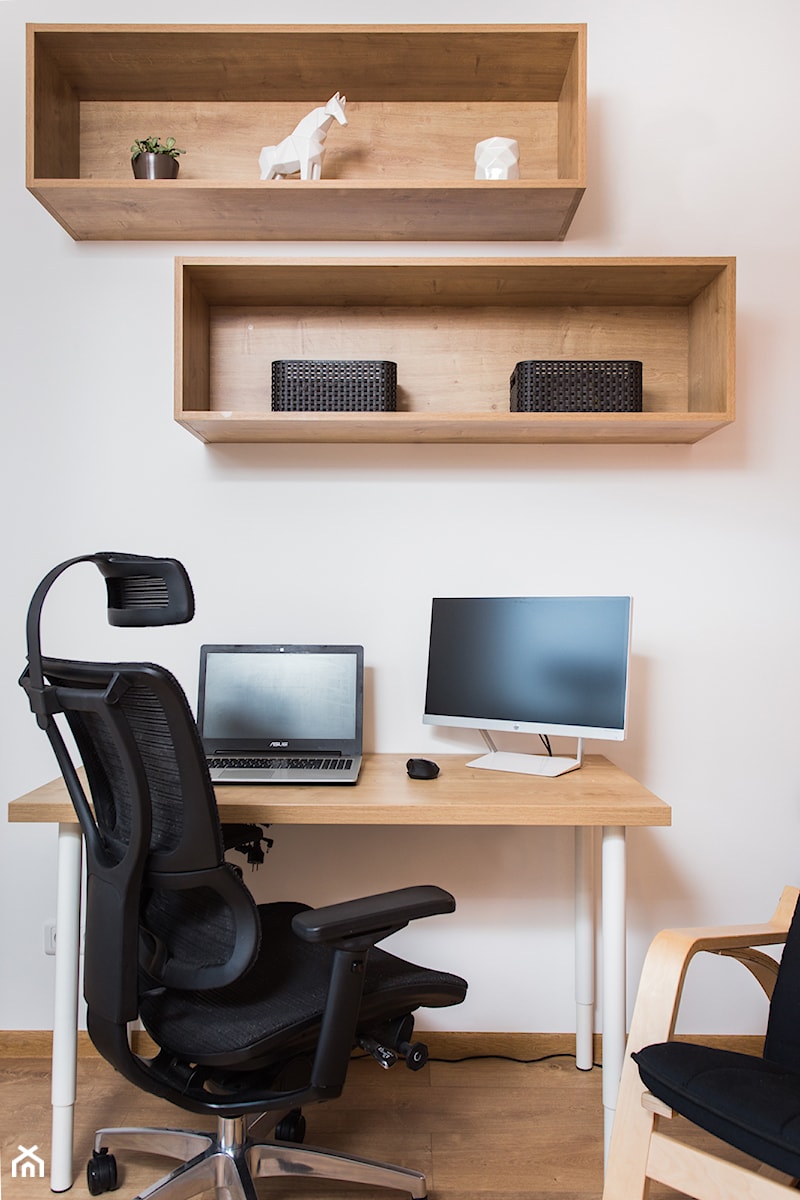 Małe białe biuro, styl nowoczesny - zdjęcie od Och-Ach_Concept