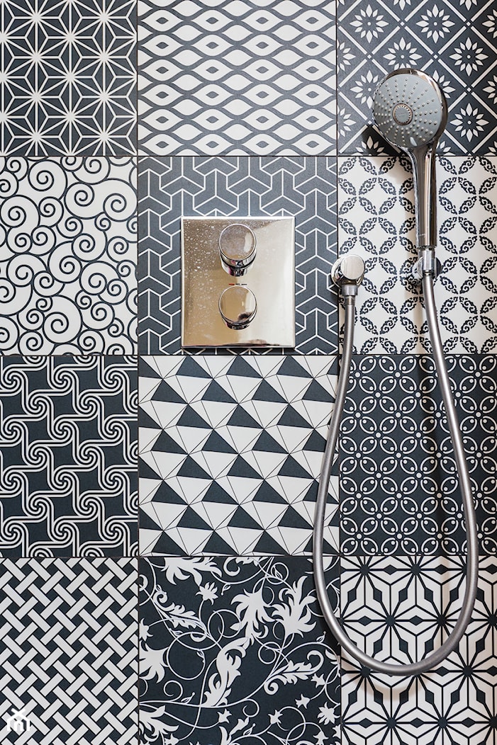 Skandynawska łazienka z patchworkami - zdjęcie od Och-Ach_Concept - Homebook