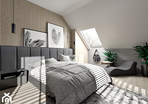 Chłodno i minimalistycznie - Sypialnia, styl minimalistyczny - zdjęcie od ZIELONE studio projektowe