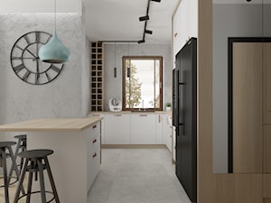 Mieszkanie z betonem i kolorem - Salon, styl tradycyjny - zdjęcie od ZIELONE studio projektowe