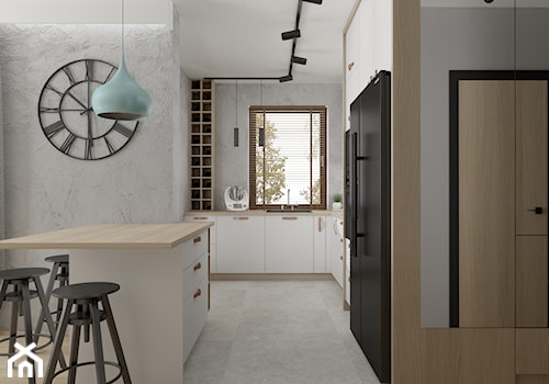 Mieszkanie z betonem i kolorem - Salon, styl tradycyjny - zdjęcie od ZIELONE studio projektowe