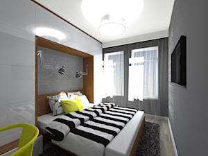 Sypialnia z żółtym akcentem - zdjęcie od ZIELONE studio projektowe