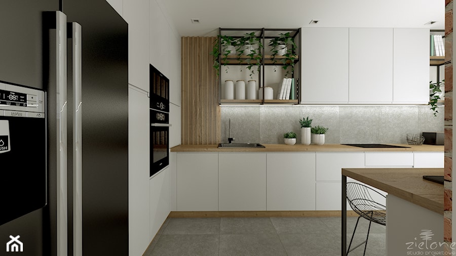rozwojowe mieszkanie - Kuchnia, styl skandynawski - zdjęcie od ZIELONE studio projektowe