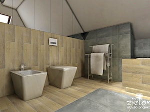 Łazienka dostępna z sypialni - zdjęcie od ZIELONE studio projektowe
