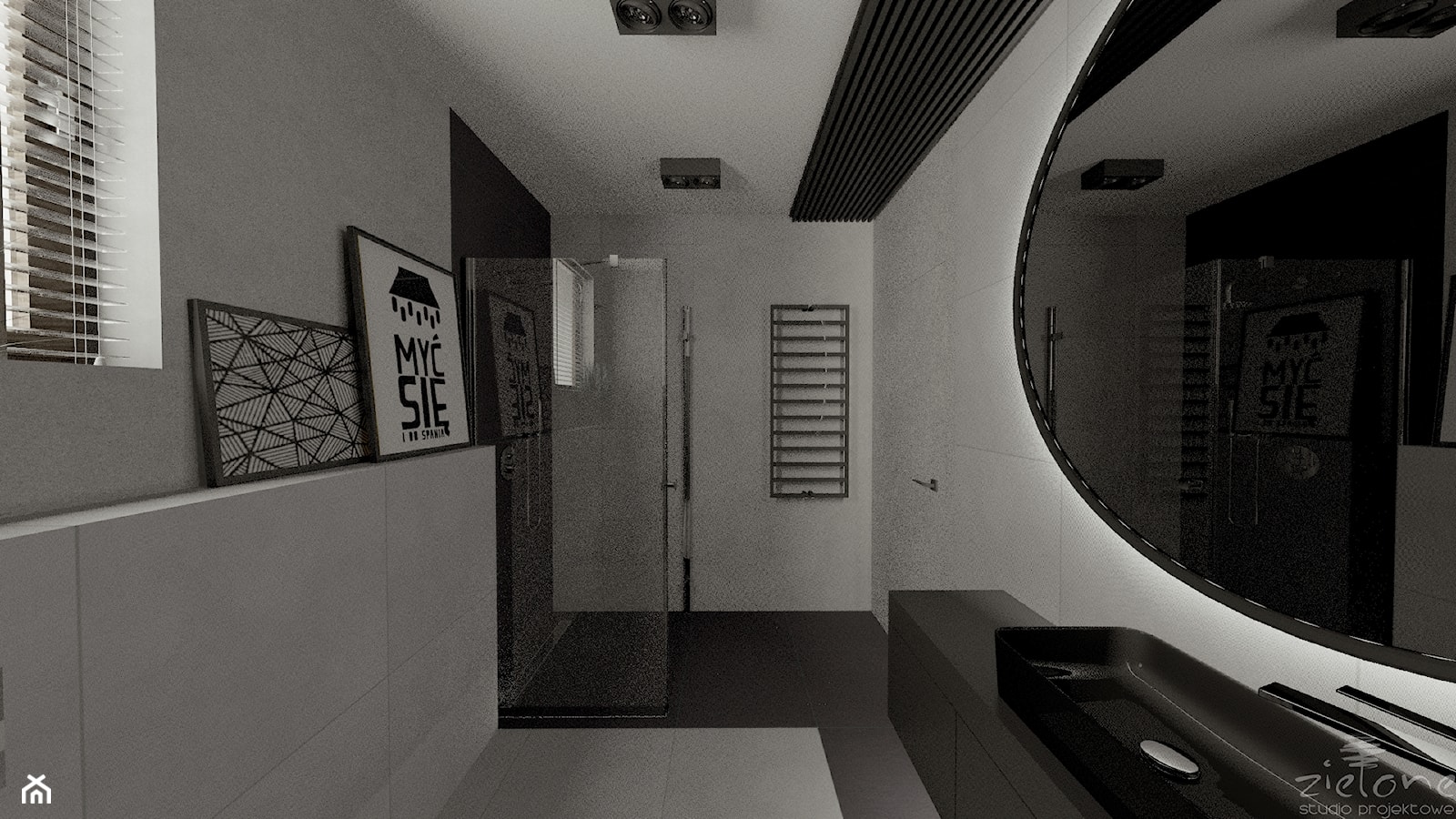 Przestronna willa na kameralnym osiedlu - Łazienka, styl minimalistyczny - zdjęcie od ZIELONE studio projektowe - Homebook