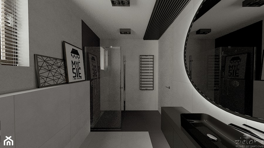 Przestronna willa na kameralnym osiedlu - Łazienka, styl minimalistyczny - zdjęcie od ZIELONE studio projektowe