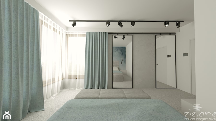 Przestronna willa na kameralnym osiedlu - Sypialnia, styl nowoczesny - zdjęcie od ZIELONE studio projektowe