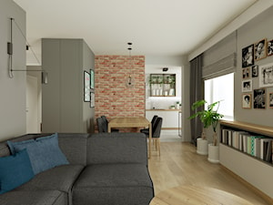 rozwojowe mieszkanie - Salon, styl skandynawski - zdjęcie od ZIELONE studio projektowe