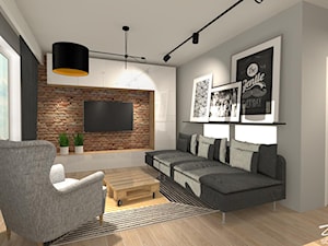 Mieszkanie w stylu industrialnym - Salon, styl industrialny - zdjęcie od ZIELONE studio projektowe