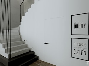 Przestronna willa na kameralnym osiedlu - Hol / przedpokój, styl nowoczesny - zdjęcie od ZIELONE studio projektowe