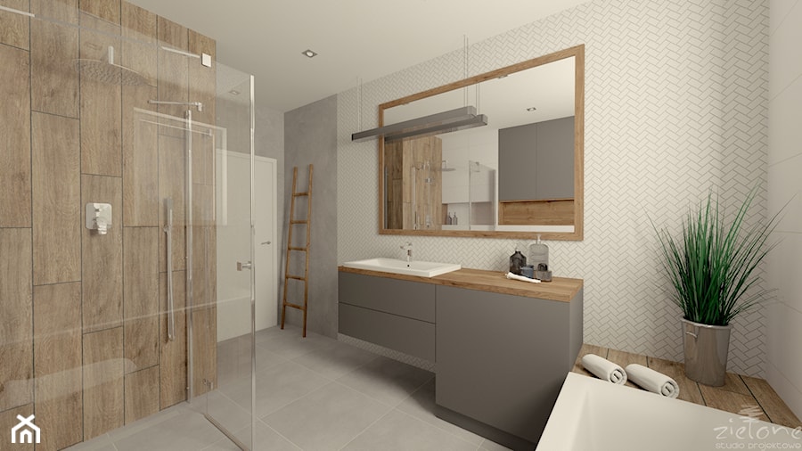 rozwojowe mieszkanie - Łazienka, styl skandynawski - zdjęcie od ZIELONE studio projektowe