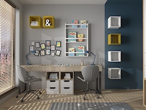 Mieszkanie z betonem i kolorem - Pokój dziecka, styl nowoczesny - zdjęcie od ZIELONE studio projektowe