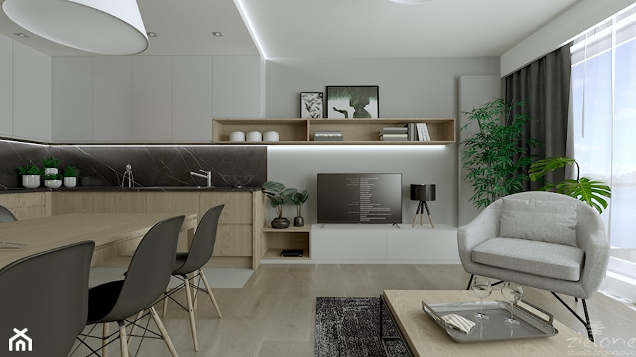 Mieszkanie nie na co dzień - Salon, styl nowoczesny - zdjęcie od ZIELONE studio projektowe