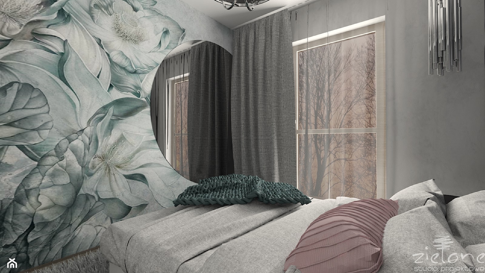 Wytworna elegancja - Sypialnia, styl nowoczesny - zdjęcie od ZIELONE studio projektowe - Homebook