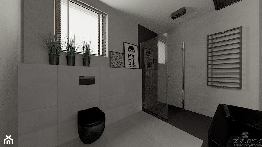 Przestronna willa na kameralnym osiedlu - Łazienka, styl minimalistyczny - zdjęcie od ZIELONE studio projektowe