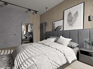 Chłodno i minimalistycznie - Sypialnia, styl minimalistyczny - zdjęcie od ZIELONE studio projektowe
