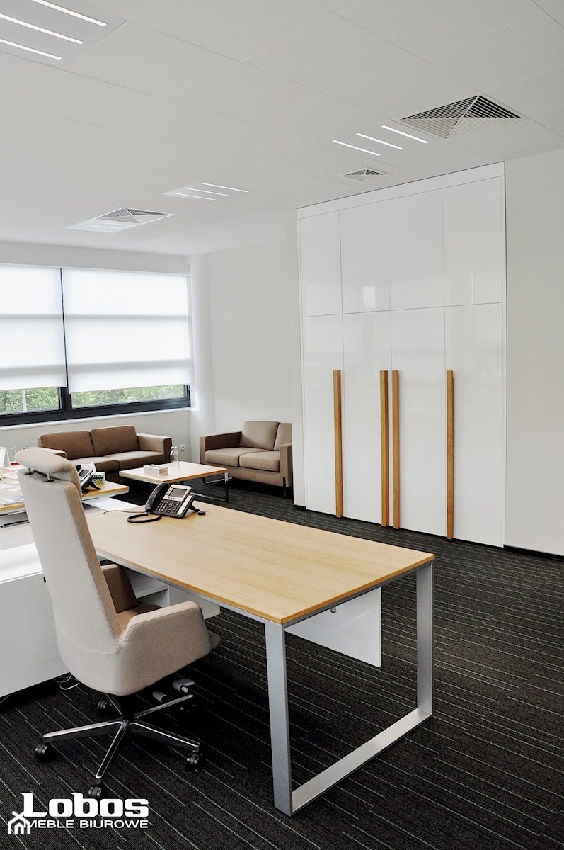 Realizacja biura w stylu nowoczesnym - Lobos Meble Biurowe - zdjęcie od Lobos Meble Biurowe