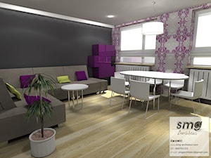 Projekt wnętrza mieszkania - Salon, styl nowoczesny - zdjęcie od SMG Architekci