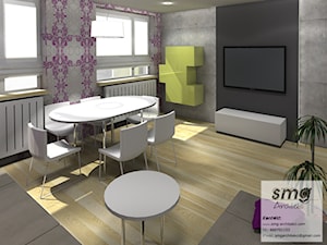 Projekt wnętrza mieszkania - Salon, styl nowoczesny - zdjęcie od SMG Architekci